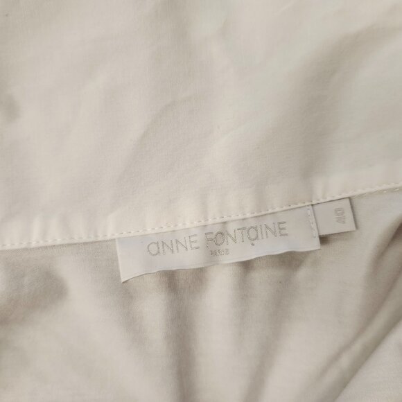 Anne Fontaine women's long sleeve white button up dress shirt in size 40 - Picture 4 of 8